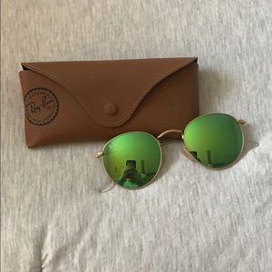 Ray Ban Polarized Round Flash Lenses AUTHENTIC